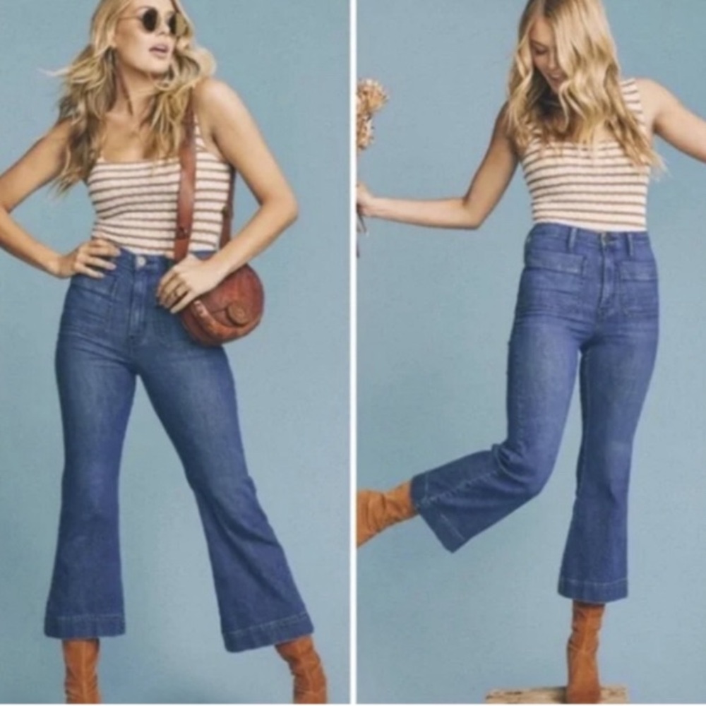 Show Me Your Mumu Cropped Farrah Trouser in Stillwater Size 30 (Like New)